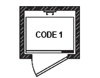 a black and white drawing - code 1
