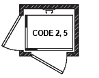 a black and white drawing - code 2,5