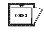 a black and white drawing - code 3