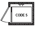 a black and white drawing - code 5